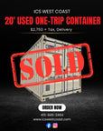 20' Used One-Trip Shipping Container – Excellent Condition