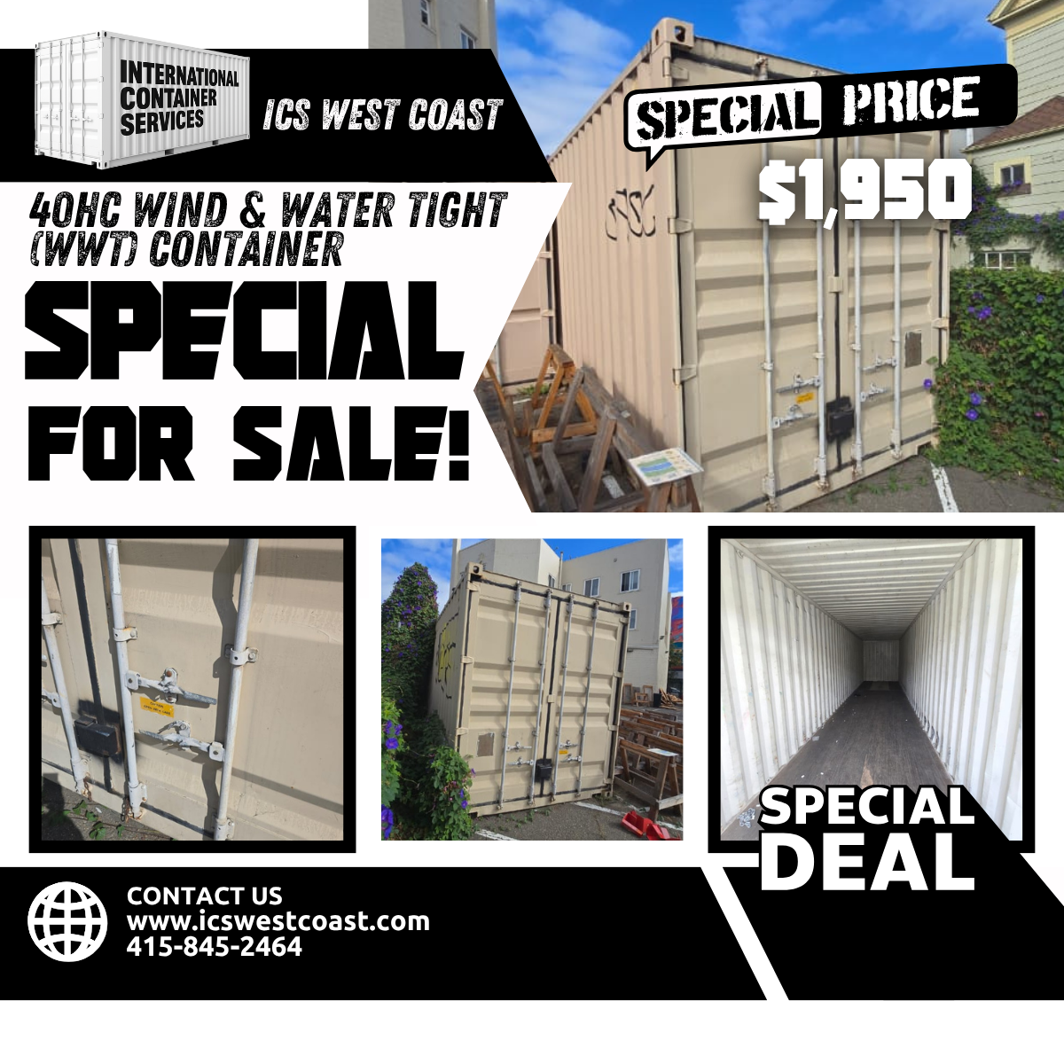 40HC Wind & Water Tight (WWT) Container – Beige