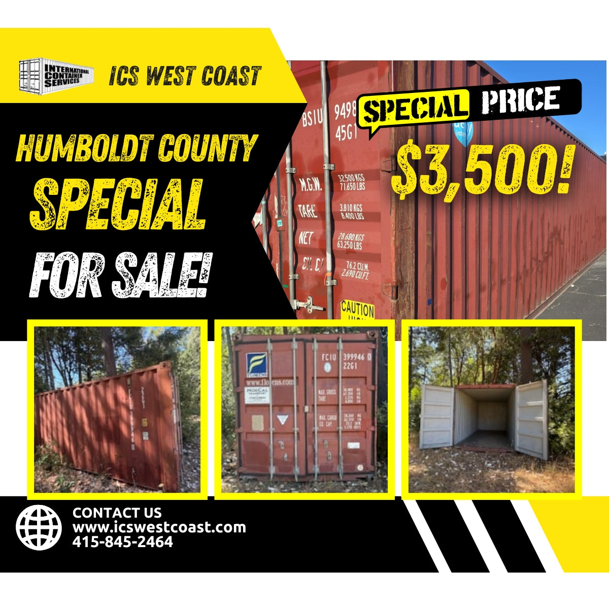 20ft Cargo Worthy Container β Humboldt County Special ($3,500)