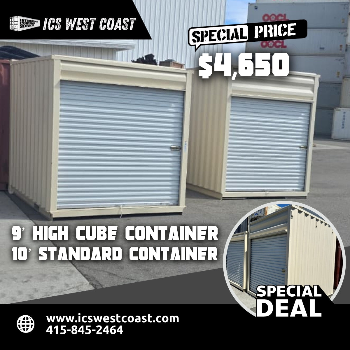 9ft High Cube - 10ft Standard