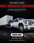 40HC Insulated Shipping Container – White Exterior
