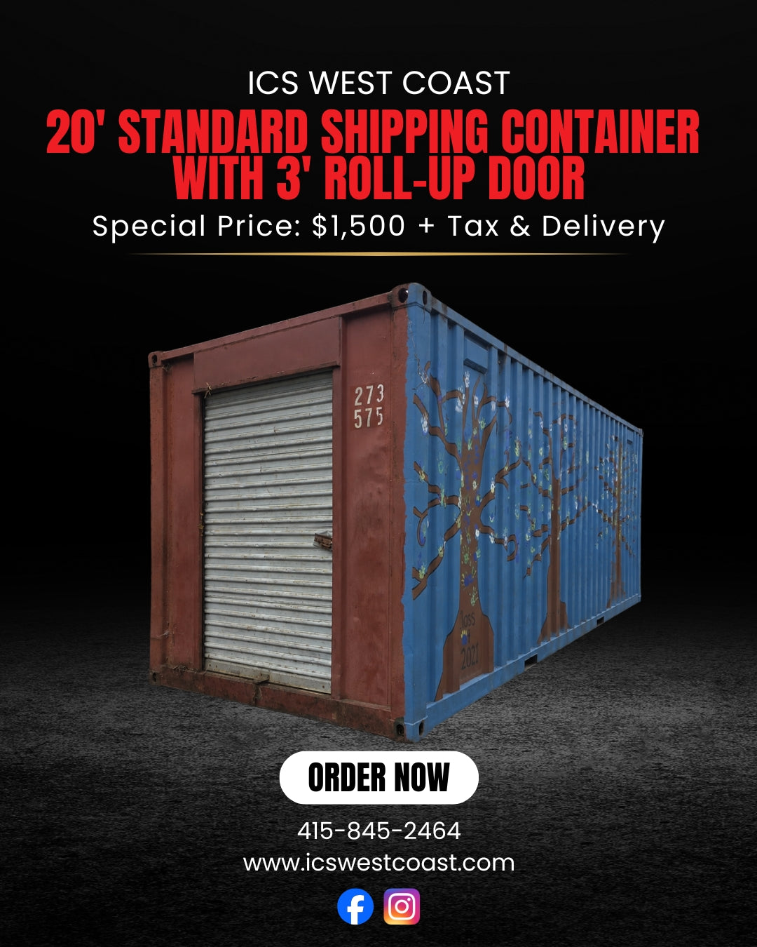 20' Shipping Container AS-IS Special — $1,500