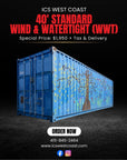 40' Standard Wind & Watertight Container — Special Price 💲 Special Price: $1,950 + Tax & Delivery