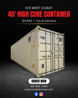 40' High Cube Used Shipping Container – $4,500 + Tax &amp; Delivery