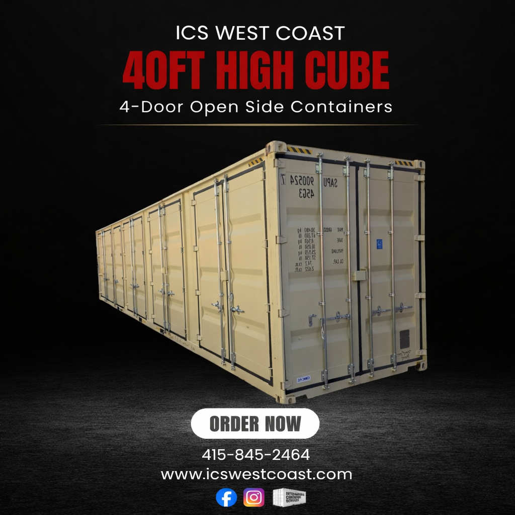 🚨 SPECIAL OFFER – 40FT HIGH CUBE 4-DOOR OPEN SIDE CONTAINERS 🚨 ...