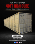 🚨 SPECIAL OFFER – 40FT HIGH CUBE 4-DOOR OPEN SIDE CONTAINERS 🚨