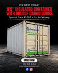 9'9" Insulated Container with Double Cargo Doors – Special Price $3,500