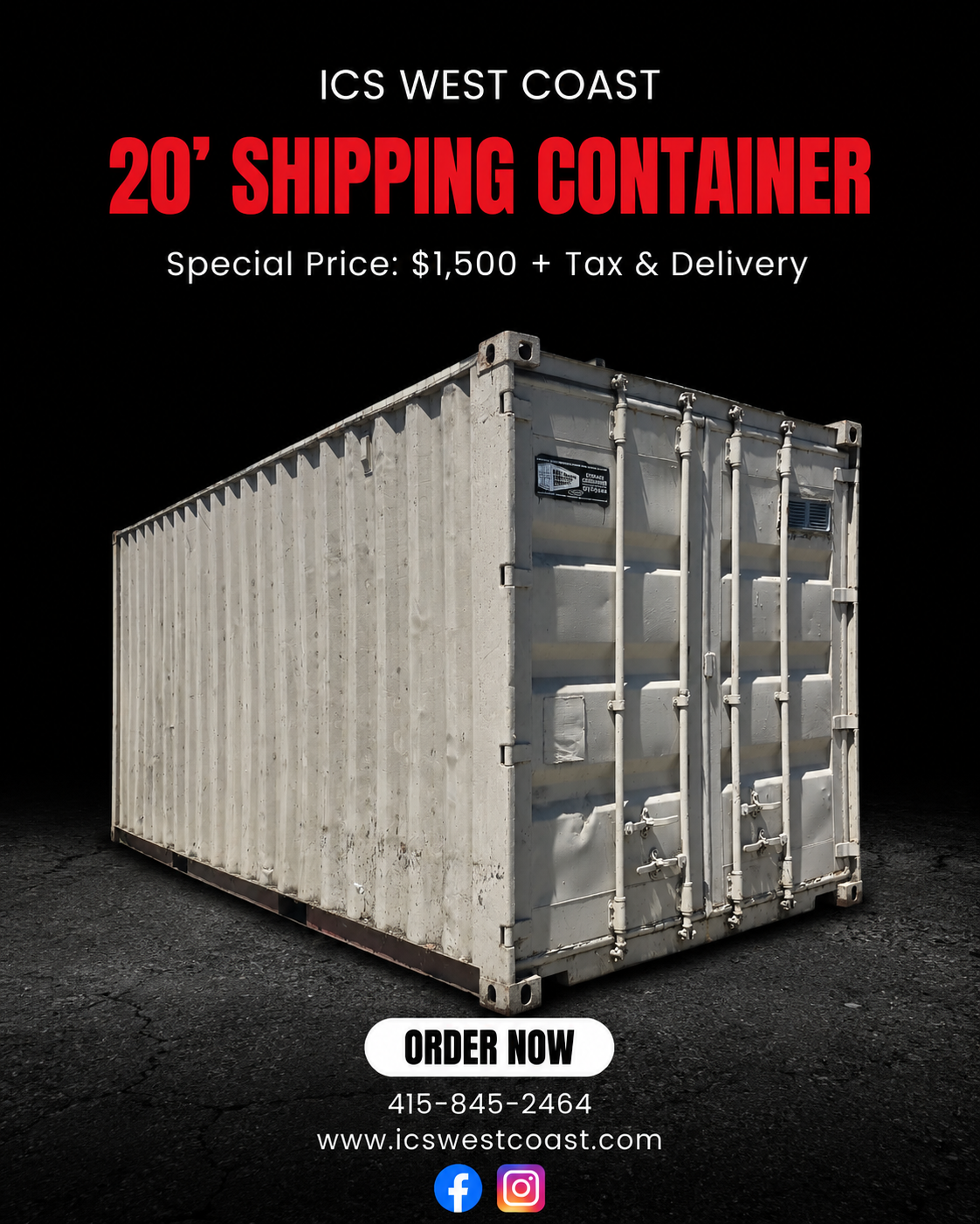 20' Shipping Container – AS IS SPECIAL
