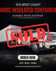 40HC Insulated Shipping Container – White Exterior
