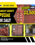 20ft Cargo Worthy Container – Humboldt County Special ($3,500)