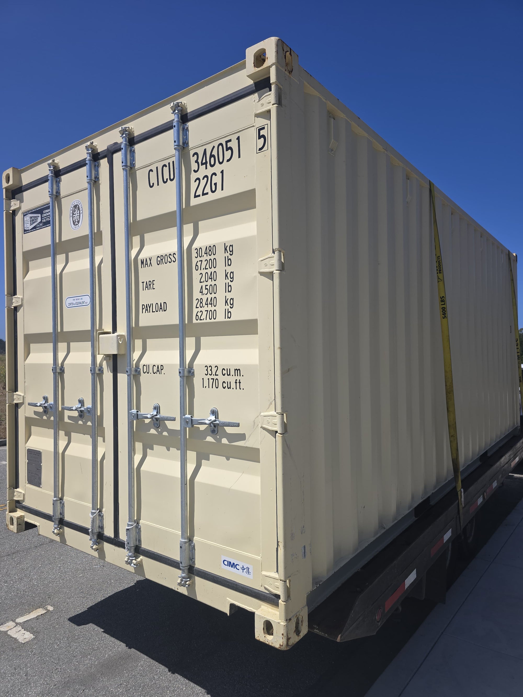 20' Used One-Trip Shipping Container – Excellent Condition