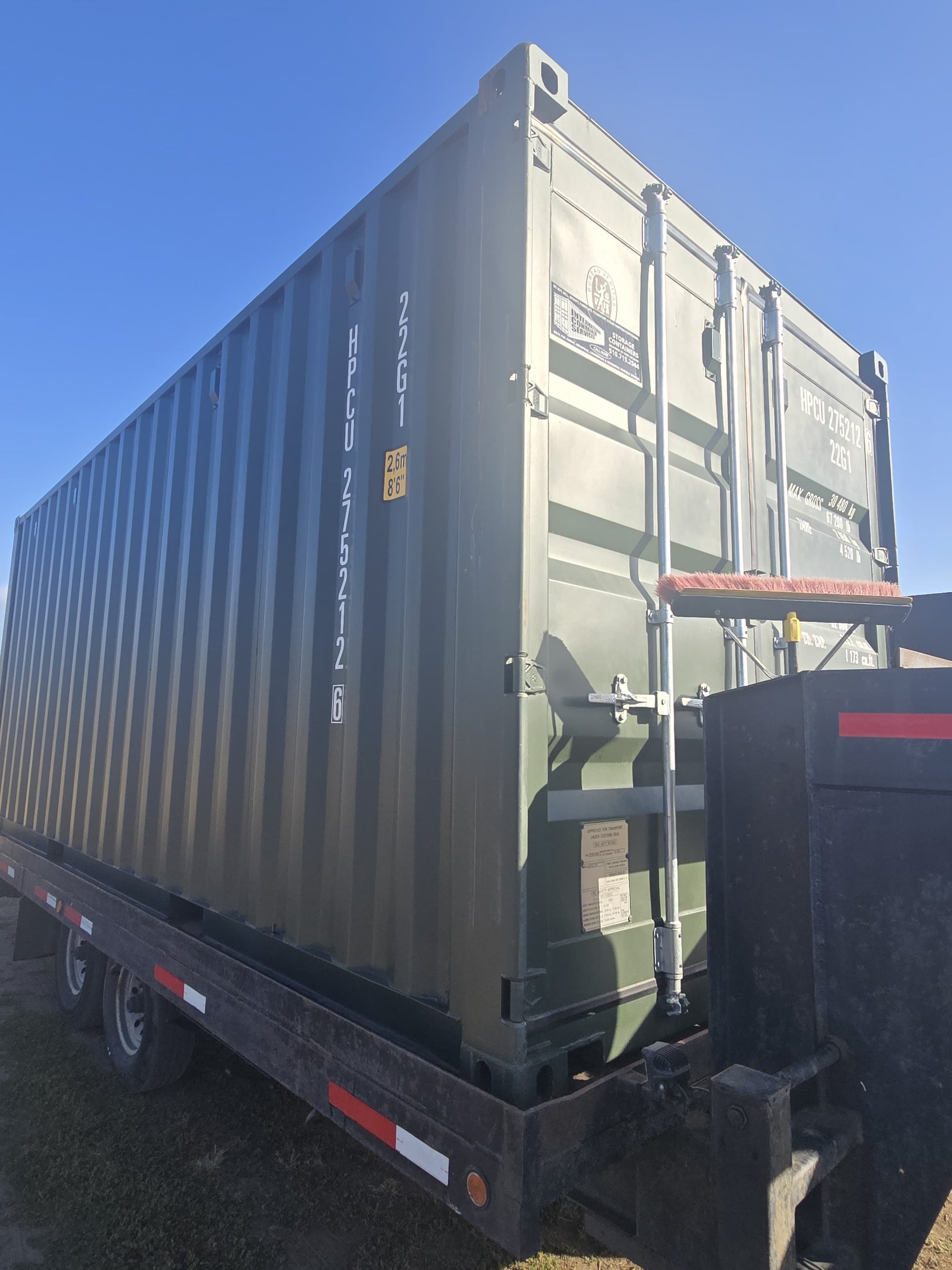 20' One-Trip Dark Green Shipping Container