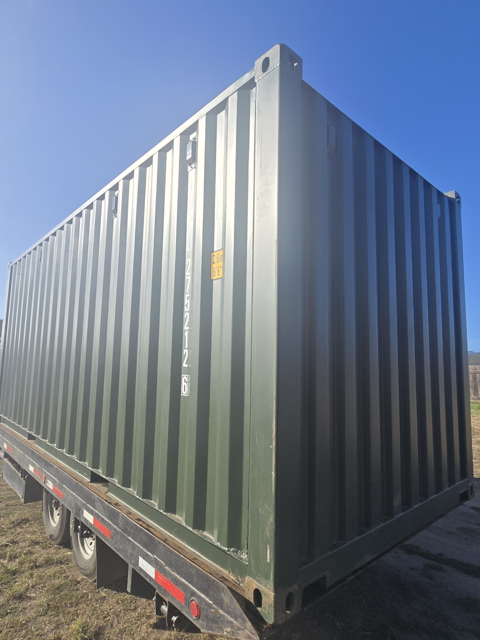 20' One-Trip Dark Green Shipping Container