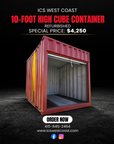 10-Foot High Cube Refurbished Shipping Container  SPECIAL PRICE: $4,250
